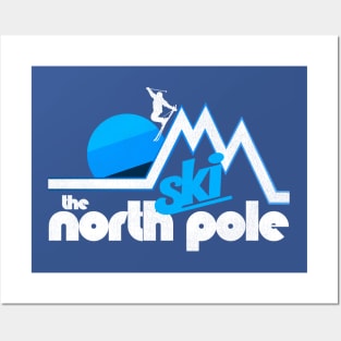 Ski The North Pole Retro 70s Style Tourist Souvenir Posters and Art